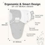 KeaBabies 3-Pack Organic Baby Swaddle Sleep Sacks - Swaddles for Newborns, Infant 0-3 Months, Baby Girls, Boys, Soft & Snug Newborn Sleep Sack, Nursery Swaddling Blankets (Nordic)