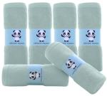 HIPHOP PANDA Baby Washcloths, Rayon Made from Bamboo - 2 Layer Ultra Soft Absorbent Newborn Bath Face Towel - Reusable Baby Wipes for Delicate Skin - Green, 6 Pack