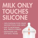 Boon Nursh Bottles - Silicone Baby Bottles Help Ease Colic Symptoms - Formula and Breast Milk Only Touch Platinum Food-Safe Silicone - Medium Flow - 8 Oz - Pink