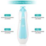 Baby Electric Nail File, 8 in 1 Safe Baby Nail Trimmer, Baby Nail Clippers with 6 Grinding Heads and Light, Baby Nail Care Kit for All Ages