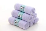 HIPHOP PANDA Baby Washcloths, Rayon Made from Bamboo - 2 Layer Ultra Soft Absorbent Newborn Bath Face Towel - Reusable Baby Wipes for Delicate Skin - Purple, 6 Pack