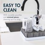 Boon Nursh Bottles - Silicone Baby Bottles Help Ease Colic Symptoms - Formula and Breast Milk Only Touch Platinum Food-Safe Silicone - Medium Flow - 8 Oz - Tie Dye