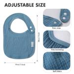 Muslin Bibs for Baby Boys Girls,Organic Muslin Baby Bib for Drooling and Teething,Soft Bandana Drool Bibs 5 Pack