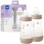MAM Easy Start Anti-Colic Baby Bottle 9 oz, Medium Flow, Breastfeeding-Like Silicone Nipple Bottle, Reduces Colic, Gas, & Reflux, Easy-to-Clean, BPA-Free, Vented Baby Bottles for Newborns, 2+ Months
