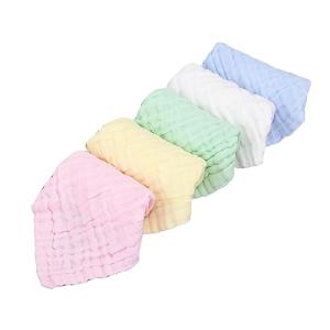 WEBGGER Baby Washcloths Natural Cotton Kids Wipes Soft Newborn Baby Face Towel Shower Cloth, 5 Pack 12x12 inches (Multicolored)