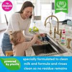 Baby Bottle Soap & Dish Soap Refill by Dapple Baby, Fragrance Free, Plant Based Dish Liquid for Dishes & Baby Bottles - Hypoallergenic Soap, Liquid Soap Refill, 30 Fl Oz (Pack of 2)