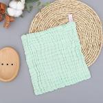 WEBGGER Baby Washcloths Natural Cotton Kids Wipes Soft Newborn Baby Face Towel Shower Cloth, 5 Pack 12x12 inches (Multicolored)