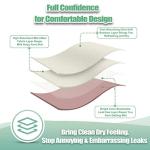 wegreeco Nursing Breast Pads (14 Pack) + Laundry Bag & Travel Storage Bag, 4.7 inch Option - Washable & Reusable Breastfeeding Nursing Pads (Mild, Large)