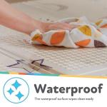 Nuby Reversible Baby Floor Mat, 77" x 58" - Foldable and Lightweight Baby Play Mat for Floor - Easy Storage and Travel - Stars and Sky