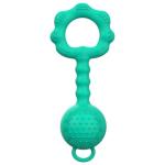 Teething Toys for Babies 0-6 Months, Baby Rattles 6 to 12 Months, 2-in-1 Rattle and Teether Toy for Soothing Sore Gums and Keeps Little Ones Entertained, Food Grade Silicone, Spearmint