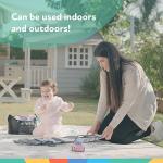 Nuby Reversible Baby Floor Mat, 77" x 58" - Foldable and Lightweight Baby Play Mat for Floor - Easy Storage and Travel - Stars and Sky