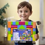 Pairez Toys Foam Building Blocks for Toddlers 2-4, 41 Pieces EVA Soft Stacking Blocks, Baby Bath Foam Toy Set, Early Learning Construction Toys & Gifts for Kids, Boys & Girls 18+ Months