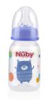 Nuby Printed Non-Drip Bottle, 4 Ounce, 1 Pack of 1 Bottle, Colors May Vary