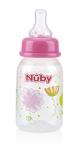 Nuby Printed Non-Drip Bottle, 4 Ounce, 1 Pack of 1 Bottle, Colors May Vary