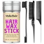 Dolahair Hair Wax Stick - Flyaway Control and Styling Pomade for Kids, Women, and Men - Accessorie Slick Back Hair Brush Kit Hair Bun Maker (Pack of 4)