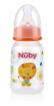 Nuby Printed Non-Drip Bottle, 4 Ounce, 1 Pack of 1 Bottle, Colors May Vary