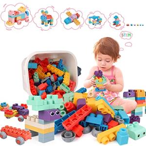 78 Pcs Top STEM Soft Building Block Sets for Kids Aged 18 months to 6 years.Mega Blocks for Baby.Large Construction Stacking Block Toys for Toddler to Improve Imagination、Creativity、Hands-on Ability