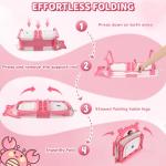 Baby Bathtub,Collapsible Baby Bath Tub with Thermometer & Soft Floating Cushion,Portable Travel Baby Bathtubs for Newborns to Toddlers 0-36 Months(Crab Gray)