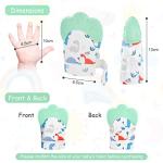 2Pack Silicone Teething Mitt, Soothing Infant Teething Mitten Pain Relief, Prevent Scratches Glove, Safe Silicone Teething Toys for 0-12 Months