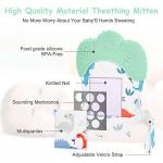 2Pack Silicone Teething Mitt, Soothing Infant Teething Mitten Pain Relief, Prevent Scratches Glove, Safe Silicone Teething Toys for 0-12 Months