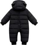 XMWEALTHY Baby Snowsuit Infant Toddler Newborn Cute Winter Coat Jacket Warm Long Sleeve Baby Bunting 0-6 Months Unisex Black