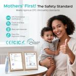 COSLUS Rechargeable Baby Nail File: Cordless Baby Nail Trimmer Electric, Baby Nail Clipper with 5 Speeds & 6 Grinding Heads for Baby Kid, CPC Certified & Quiet Design - Safe for Sleep Trim, C52 Blue