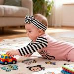 AMAWMW Newborn Baby Girl Little Sister Sleeper Gown Stripe Long Sleeve Nightgown Pajamas Gifts Stuff Essential Outfit