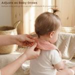 Konssy Muslin Baby Bibs 100% Cotton Absorbent Bandana Drool Bibs for Teething and Drooling, 6-Pack for Baby Boys & Girls