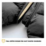 XMWEALTHY Baby Snowsuit Infant Toddler Newborn Cute Winter Coat Jacket Warm Long Sleeve Baby Bunting 0-6 Months Unisex Black