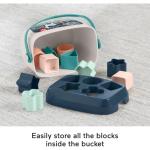 Fisher-Price Stacking Toy Baby’s First Blocks Set of 10 Shapes for Sorting Play for Infants Ages 6+ Months, Navy Fawn (Amazon Exclusive)