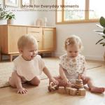 Konssy Muslin Baby Bibs 100% Cotton Absorbent Bandana Drool Bibs for Teething and Drooling, 6-Pack for Baby Boys & Girls