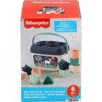 Fisher-Price Stacking Toy Baby’s First Blocks Set of 10 Shapes for Sorting Play for Infants Ages 6+ Months, Navy Fawn (Amazon Exclusive)