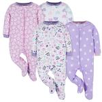 Onesies Brand Baby Girls 4-pack 'N Play Footies Multi And Toddler Sleepers, Rainbows, 0-3 Months US