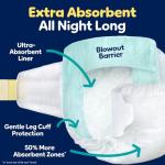 Pampers ZZZ Overnight Diapers, Size 6 (35+ lbs), 72 Count, Nighttime Protection Disposable Baby Diaper, Night Time Leak and Skin Protection