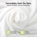 6-Pack Baby Washcloths - Soft Absorbent Viscose from Bamboo Wash Cloths for Babies, Kids, Toddlers, Infant, Newborn Bath Towels, Gentle on Sensitive Skin, 10x10 Reusable Face Towels (Hills)