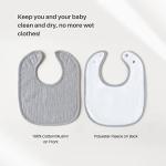 Konssy 6-Pack Muslin Baby Bibs for Boys & Girls, Soft Cotton Absorbent Bandana Drool Bibs for Drooling & Teething