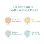 Frida Baby Electric Nail Buffer Replacement Pads | Safe + Easy Grooming, Trimming, and Nail Filing for Newborn, Toddler, or Children's Fingernails and toenails, 4 Buffer Pads