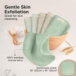 6-Pack Baby Washcloths - Soft Absorbent Viscose from Bamboo Wash Cloths for Babies, Kids, Toddlers, Infant, Newborn Bath Towels, Gentle on Sensitive Skin, 10x10 Reusable Face Towels (Hills)