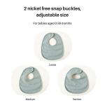 Konssy 6-Pack Muslin Baby Bibs for Boys & Girls, Soft Cotton Absorbent Bandana Drool Bibs for Drooling & Teething