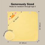 KeaBabies Hooded Baby Towel for Newborn - Viscose Derived from Bamboo Large Baby Bath Towels with Hood for Boys, Girls, Toddler, Extra Absorbent & Soft Newborn Bath Essentials(Duck, Regular)