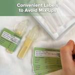 haakaa Colostrum Collector Kit Breast Milk Collector with Cotton Cloth Wipe and Storage Case, Ready-to-Use, Reusable, 4ml/6pcs