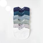 Konssy 6-Pack Muslin Baby Bibs for Boys & Girls, Soft Cotton Absorbent Bandana Drool Bibs for Drooling & Teething