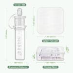 haakaa Colostrum Collector Kit Breast Milk Collector with Cotton Cloth Wipe and Storage Case, Ready-to-Use, Reusable, 4ml/6pcs