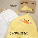 KeaBabies Hooded Baby Towel for Newborn - Viscose Derived from Bamboo Large Baby Bath Towels with Hood for Boys, Girls, Toddler, Extra Absorbent & Soft Newborn Bath Essentials(Duck, Regular)