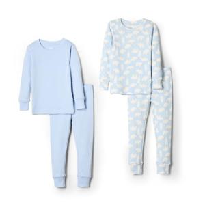 Amazon Essentials x Sofia Grainge Unisex Babies' Snug-Fit Cotton Pajamas, Pack of 2, Light Blue/Polar Bear, 12 Months