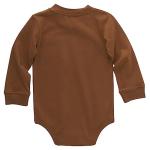 Carhartt Long-Sleeve Pocket Bodysuit, Carhartt Brown, 9 Months