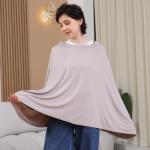 Seejoy Multi-use Nursing Cover for Breastfeeding, 360°Full Coverage Nursing Poncho, Rayon Soft & Breathable Breastfeeding Cover up (Smooth Rayon, Warm Taupe)