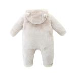 Newborn Baby Cartoon Bear Onesie Winter Coat Fleece Hooded Romper Jumpsuit Infant Outwear Jacket for 6-9 Months