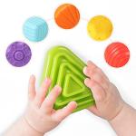 Aprilwolf Montessori Toys for 1 Year Old, Cube & 6 Sensory Shape Blocks, Baby Toys 12-18 Months, Developmental Infant Birthday Gifts for Learning Toddler Age 1 2 3