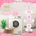 Sublaga 4 PCS Hooded Baby Towels, Absorbent Baby Bath Towel, Soft Baby Towels and 3 PCS Baby Washcloths for Newborns, Toddlers, and Kids, 32x32 in Baby Towel with Hood for Boy and Girl (Pink Kittens)